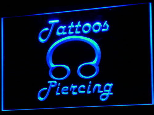 Tattoos Piercing Ring Body Shop Neon Light Sign